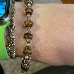 Lamp work glass bracelet